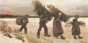 Vincent Van Gogh Wood Gatherers in the Snow (nn04) painting